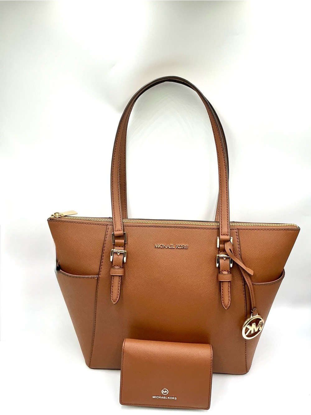 Michael Kors Charlotte Large Zip Tote & Wallet #1176
